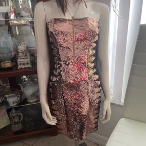 Sequin Strapless Party Dress